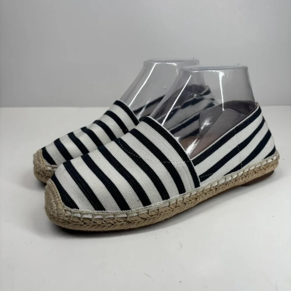 Vionic Valeri Women's US 7 Striped Casual Flats Slip-On Espadrille Comfort Shoes